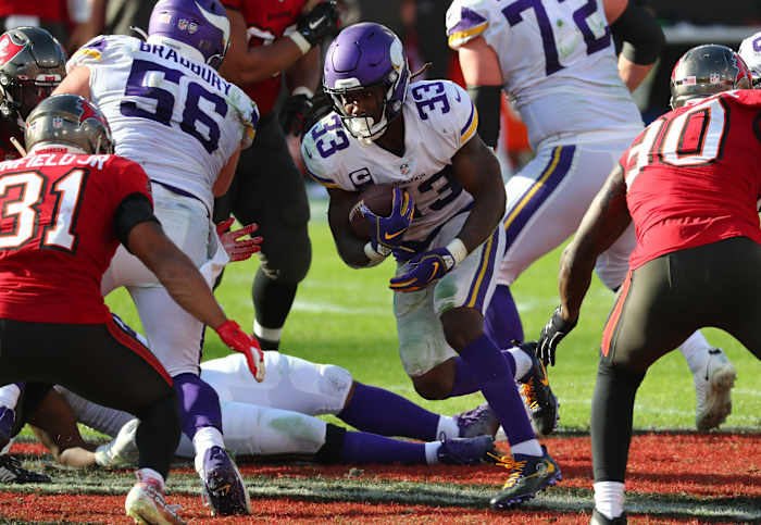 Minnesota Vikings running back Dalvin Cook (33) will be a free agent.